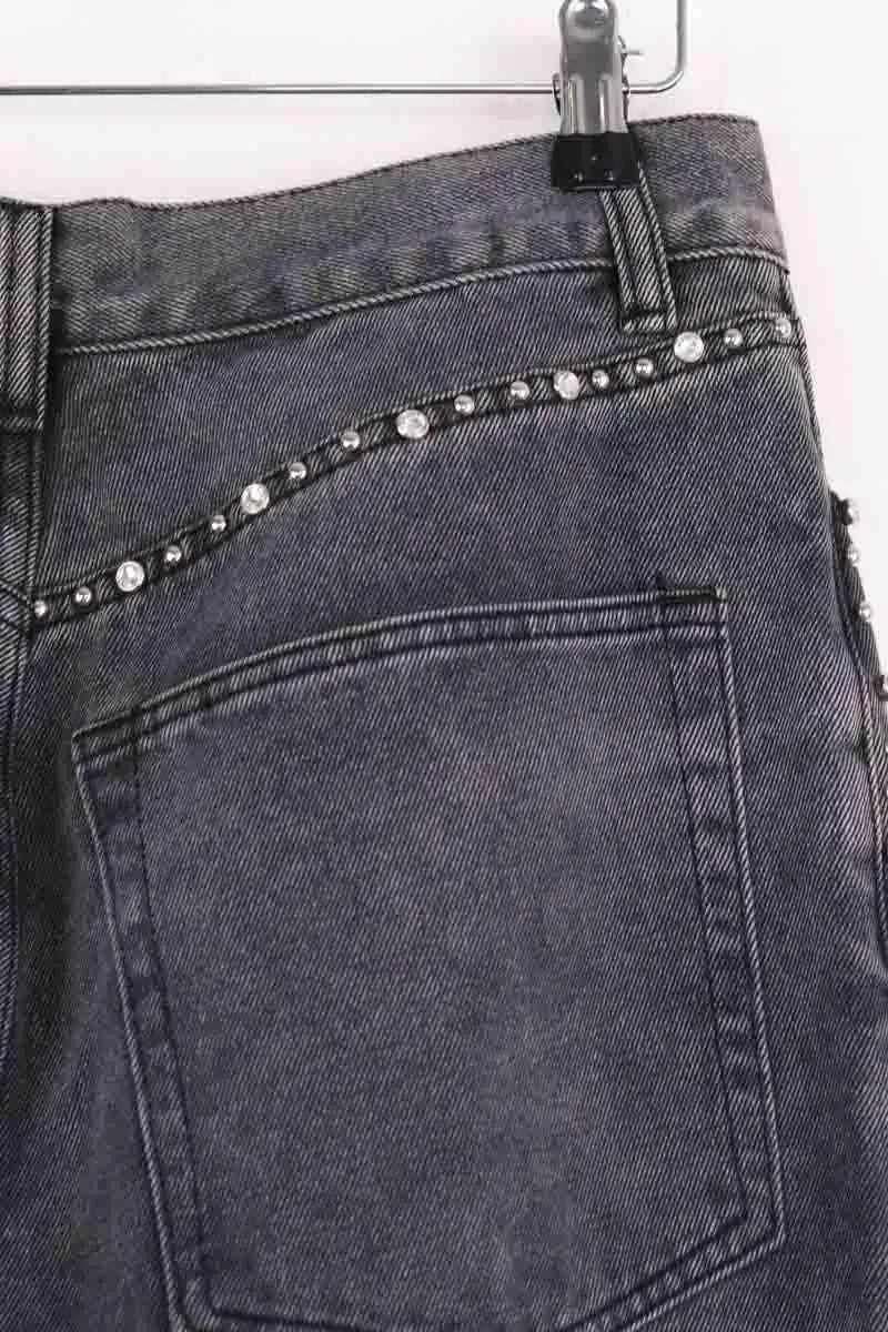 Jean droit Mes Demoiselles Gris en Coton