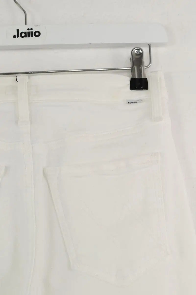 Jean droit Mother Blanc en Coton