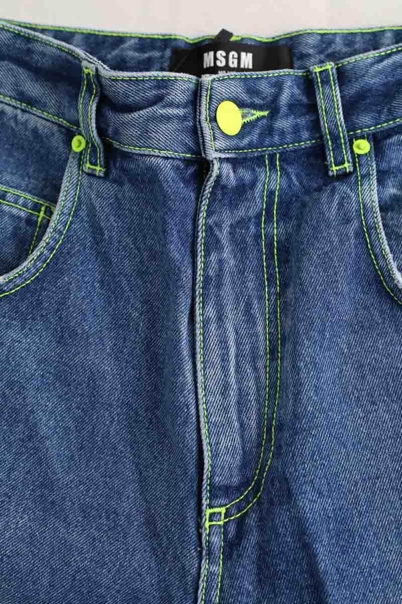 Jean droit MSGM Bleu en Coton