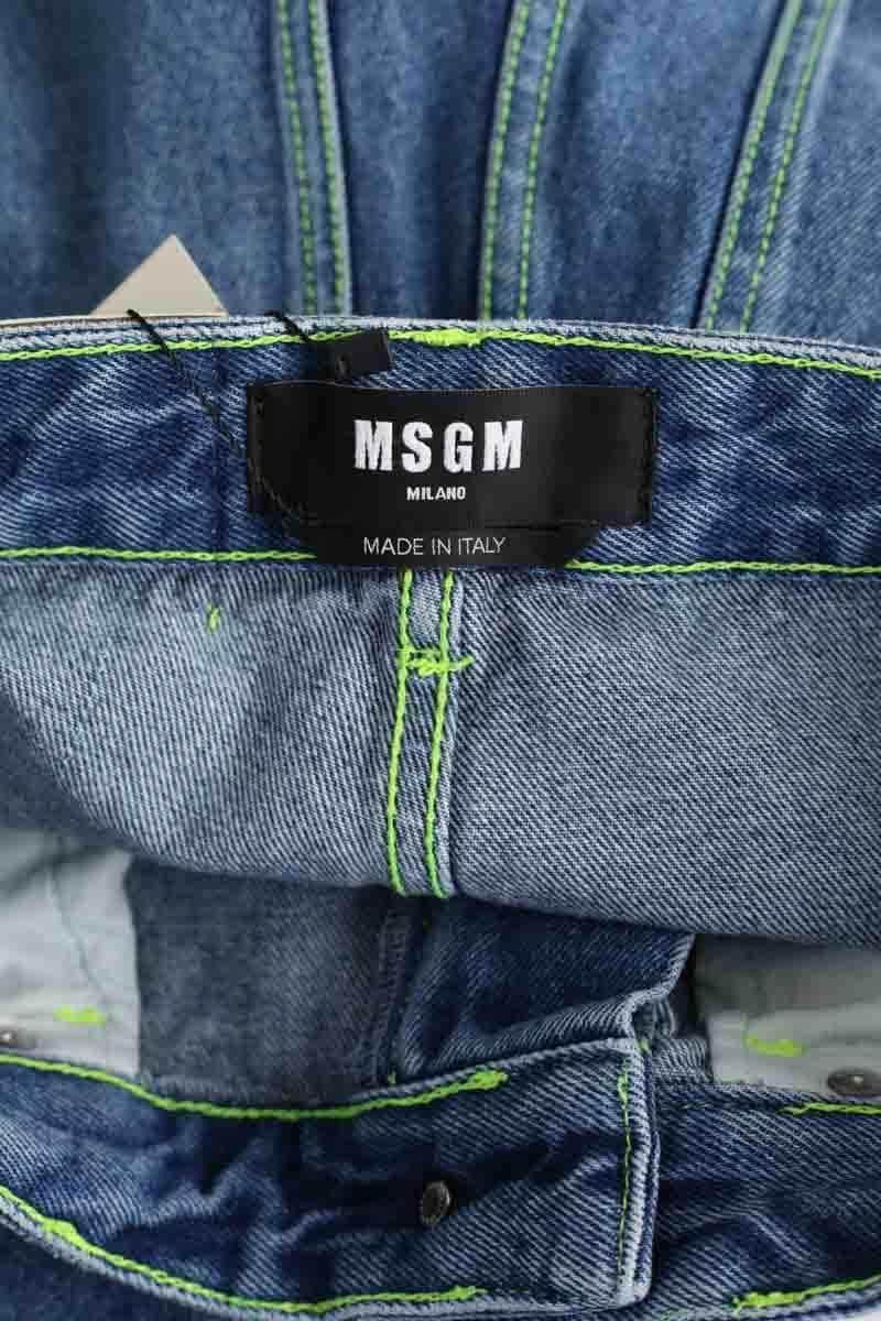 Jean droit MSGM Bleu en Coton