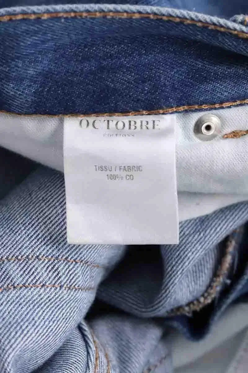Jean droit Octobre Bleu en Coton