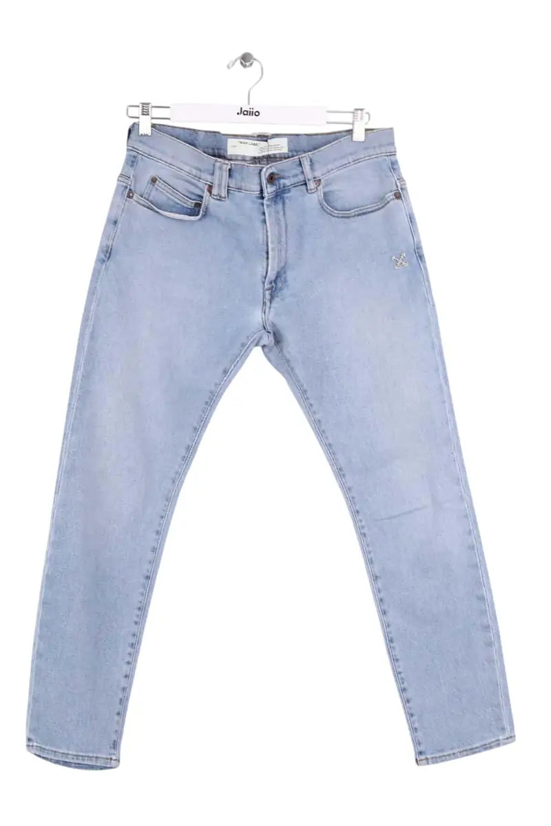 Jean droit Off White Bleu en Coton, taille L - Seconde Main