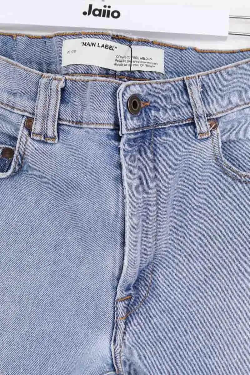 Jean droit Off White Bleu en Coton