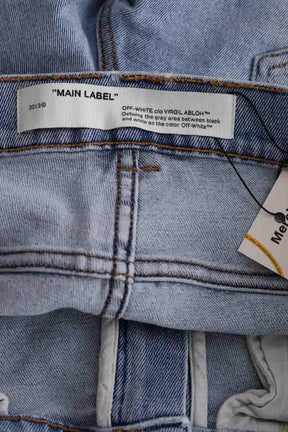 Jean droit Off White Bleu en Coton