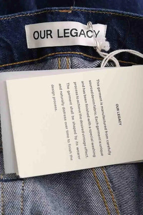 Jean droit Our Legacy Extended third cut Bleu en Coton