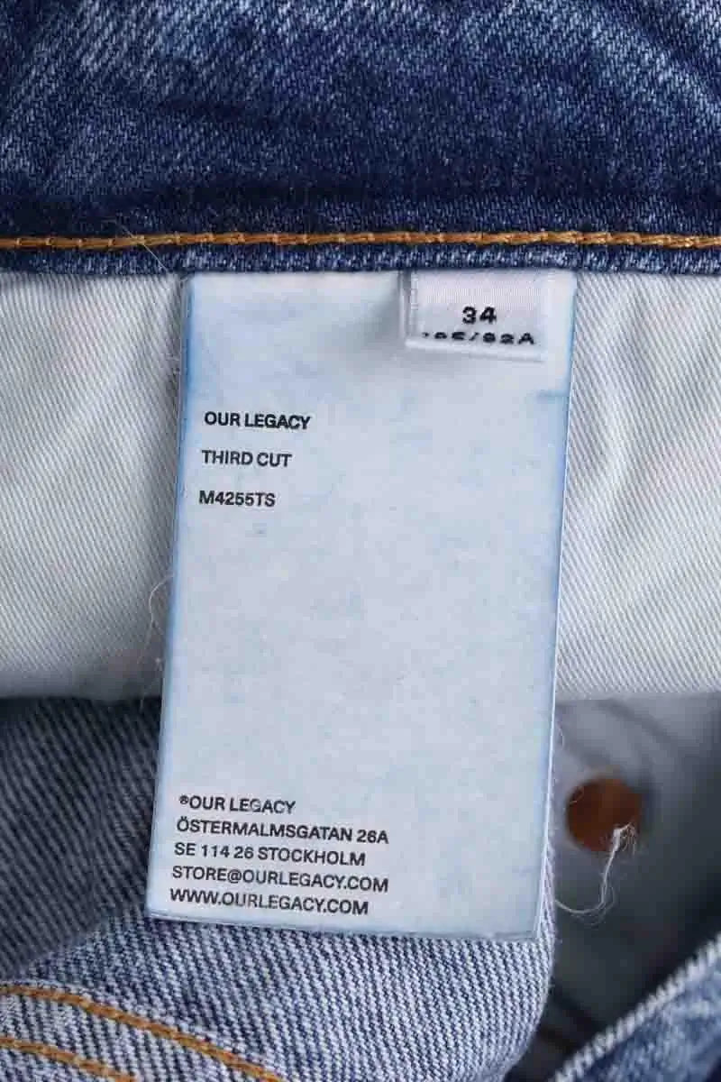 Jean droit Our Legacy Third cut Bleu en Coton