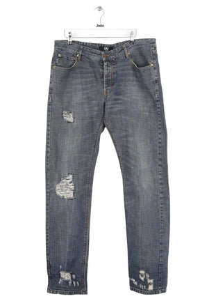 Jean droit Raf Simons Bleu en Coton, taille XL - Seconde Main