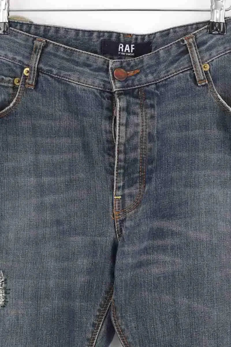Jean droit Raf Simons Bleu en Coton