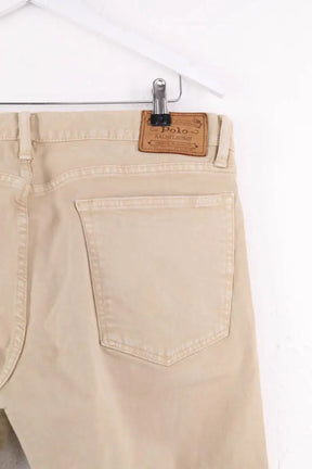 Jean droit Ralph Lauren Beige en Coton