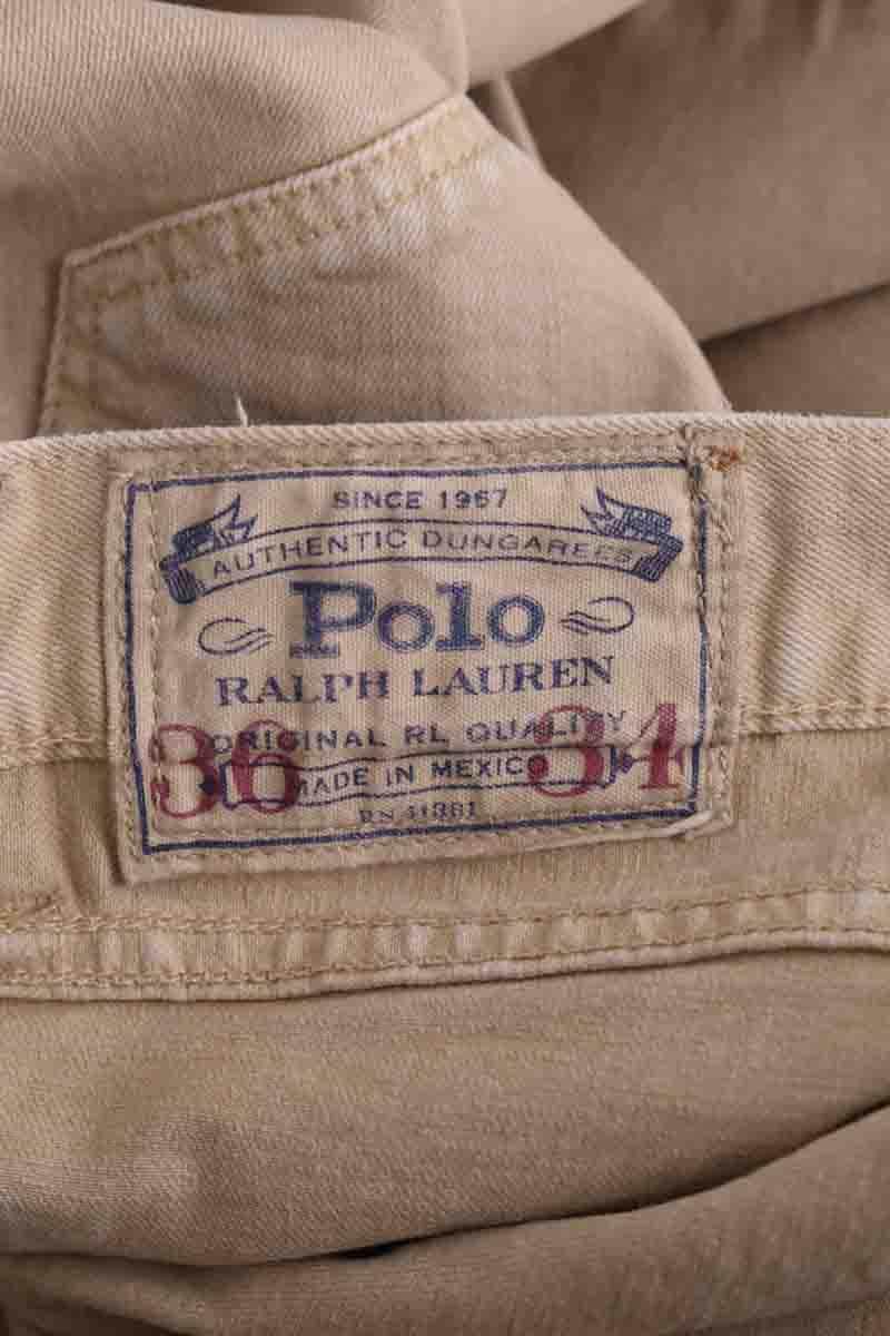 Jean droit Ralph Lauren Beige en Coton