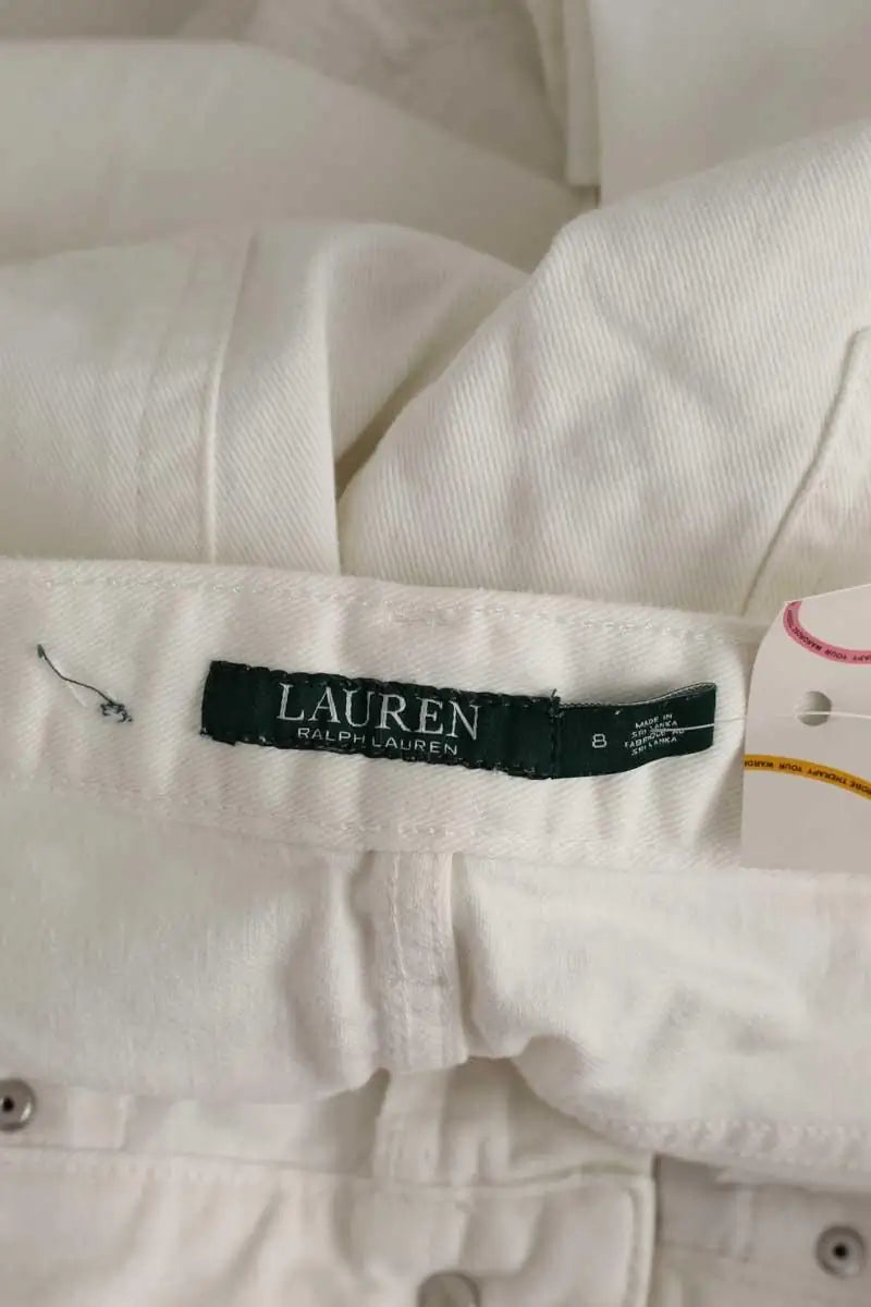 Jean droit Ralph Lauren Blanc en Coton