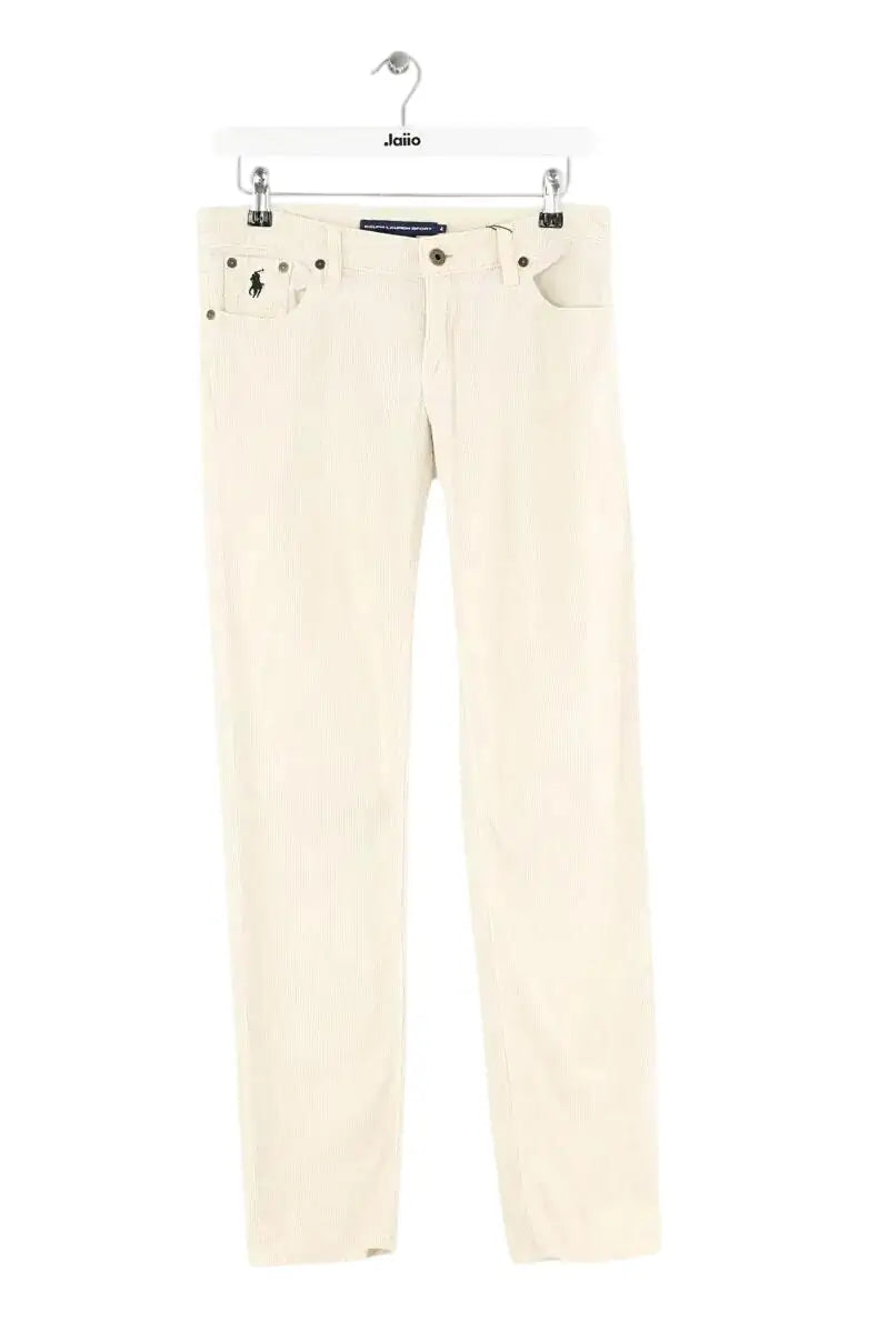 Jean droit Ralph Lauren Ecru en Coton, taille M - Seconde Main