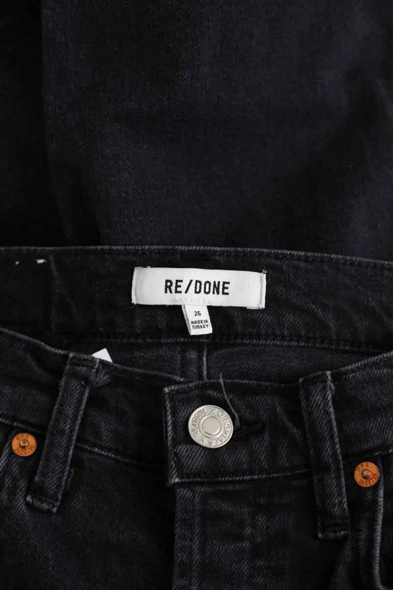 Jean droit RE/DONE Noir en Coton