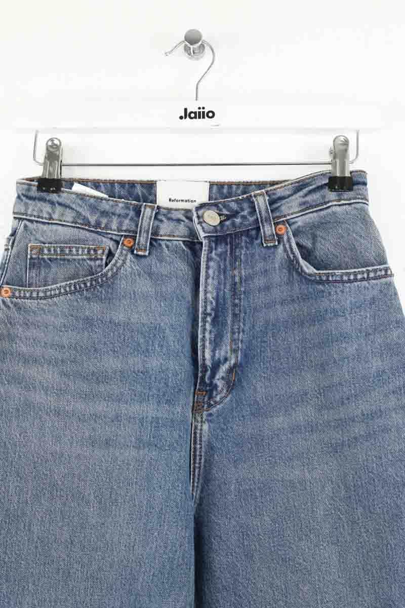 Jean droit Reformation Bleu en Coton