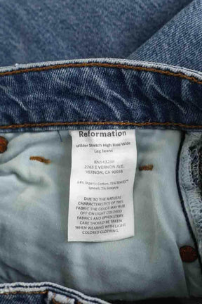 Jean droit Reformation Bleu en Coton