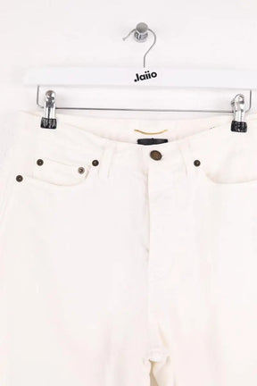 Jean droit Saint Laurent Blanc en Coton - élasthanne