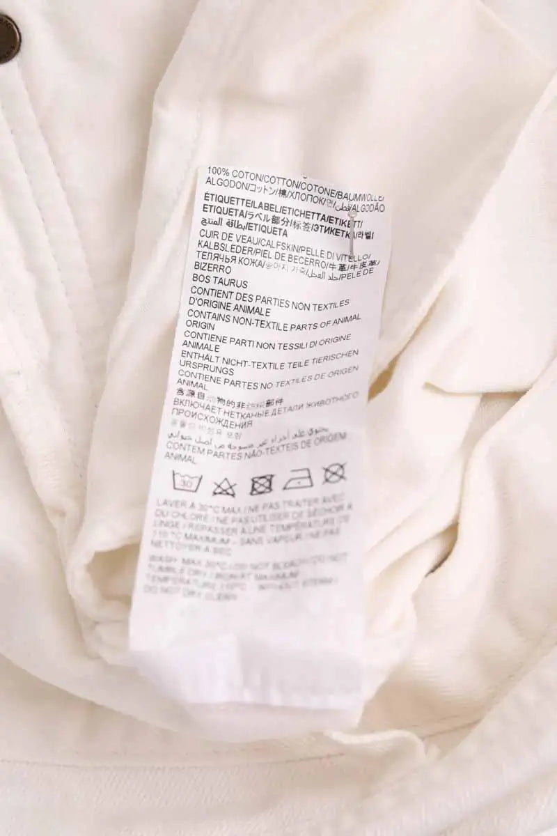 Jean droit Saint Laurent Blanc en Coton - élasthanne