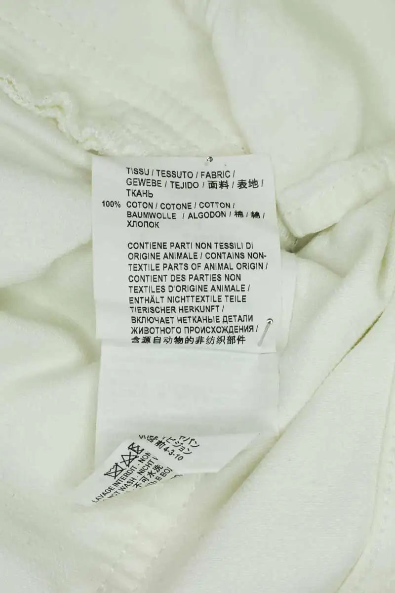 Jean droit Saint Laurent Blanc en Coton