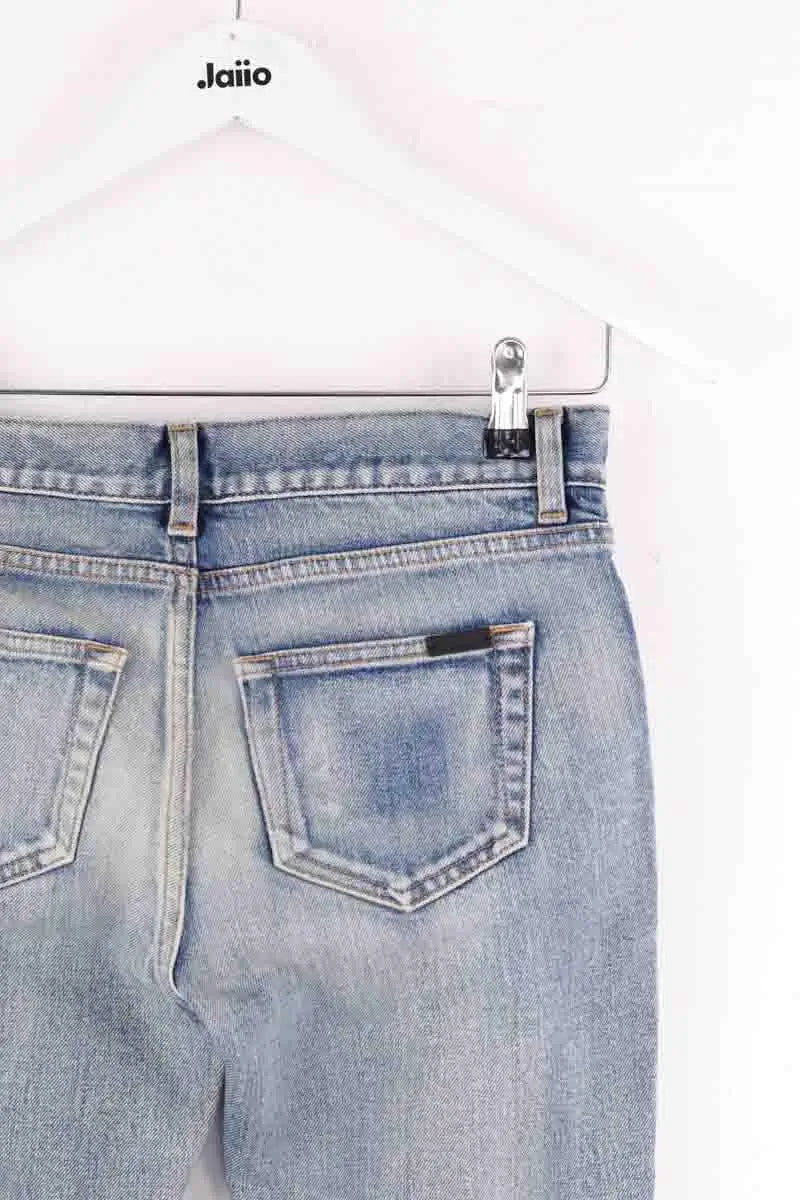 Jean droit Saint Laurent Bleu en Coton