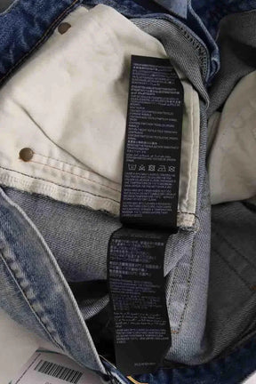 Jean droit Saint Laurent Bleu en Coton