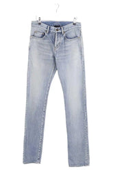 Jean droit Saint Laurent Bleu en Coton, taille XS - Seconde Main