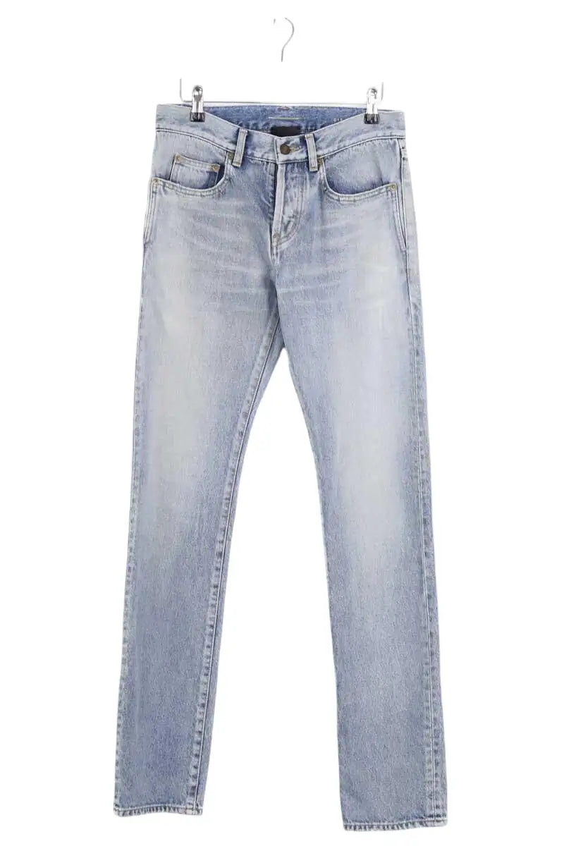 Jean droit Saint Laurent Bleu en Coton, taille XS - Seconde Main