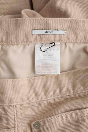 Jean droit Sandro Beige en Coton