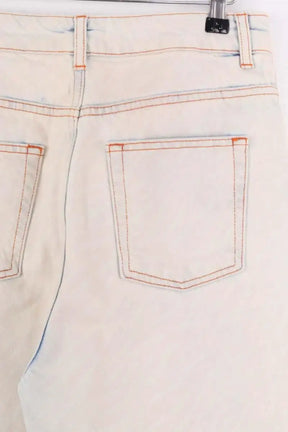 Jean droit Sandro Blanc en Coton