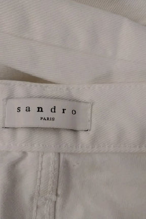 Jean droit Sandro Blanc en Coton
