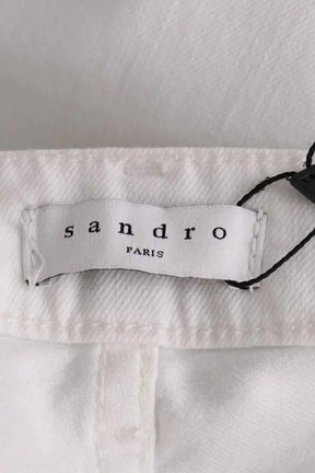 Jean droit Sandro Blanc en Coton