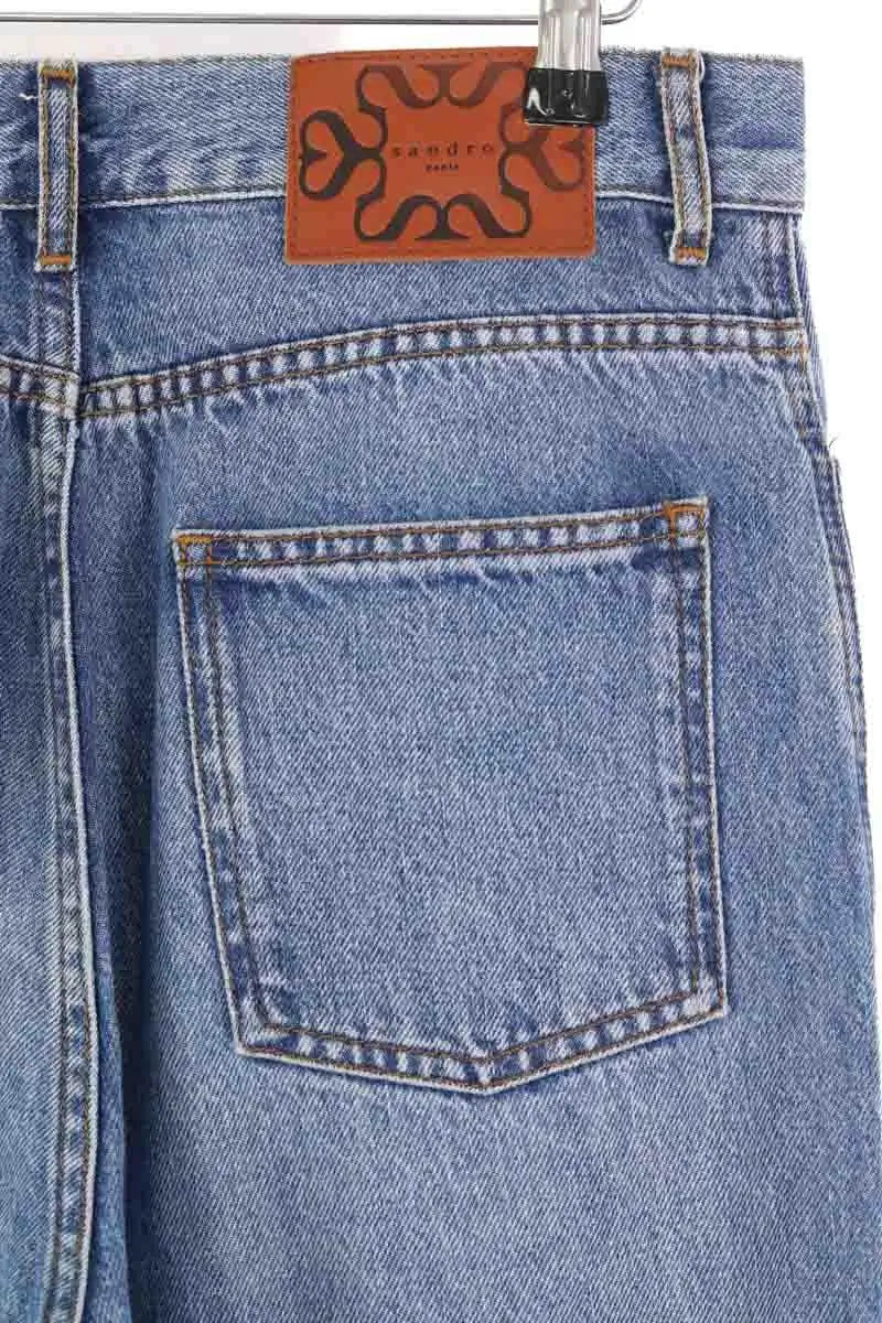 Jean droit Sandro Bleu en Coton