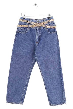 Jean droit Sandro Bleu en Coton, taille S - Seconde Main
