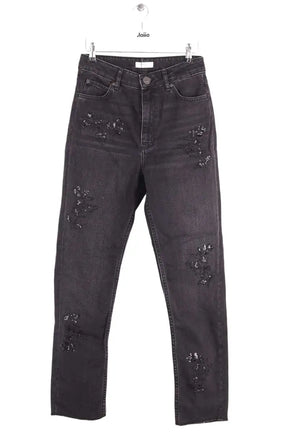Jean droit Sandro Gris en Coton, taille S - Seconde Main
