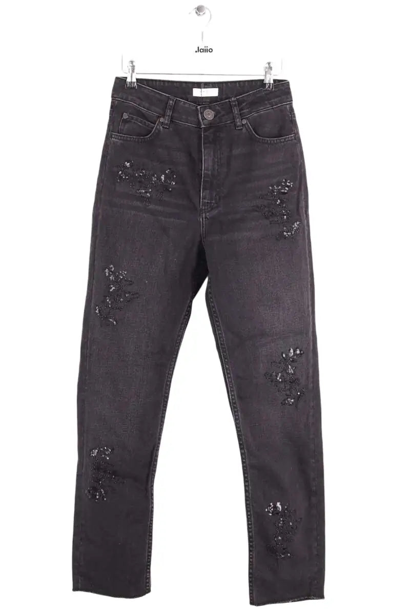 Jean droit Sandro Gris en Coton, taille S - Seconde Main
