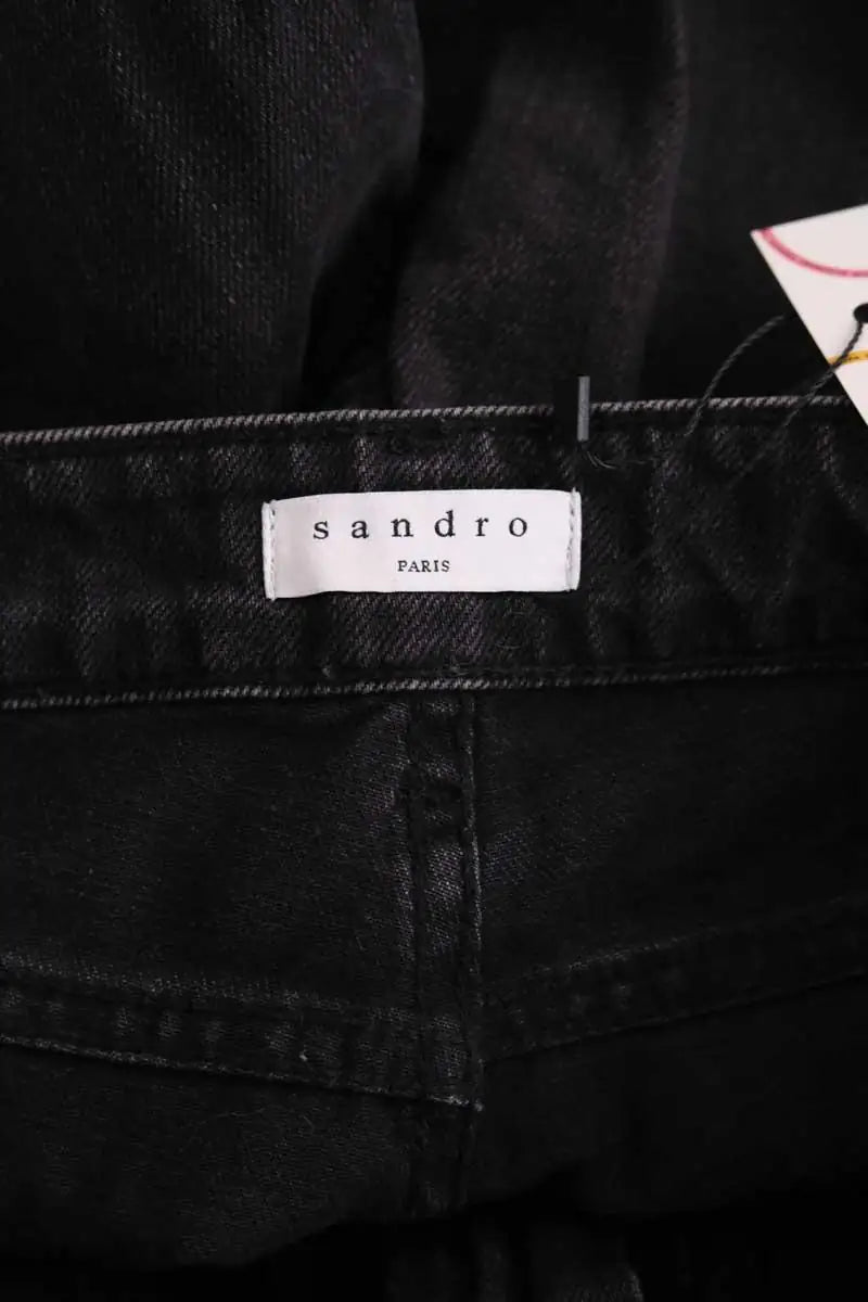 Jean droit Sandro Gris en Coton