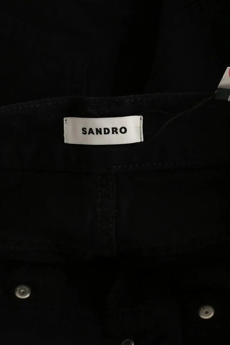 Jean droit Sandro Noir en Coton