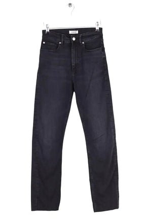 Jean droit Sandro Noir en Coton, taille XS - Seconde Main