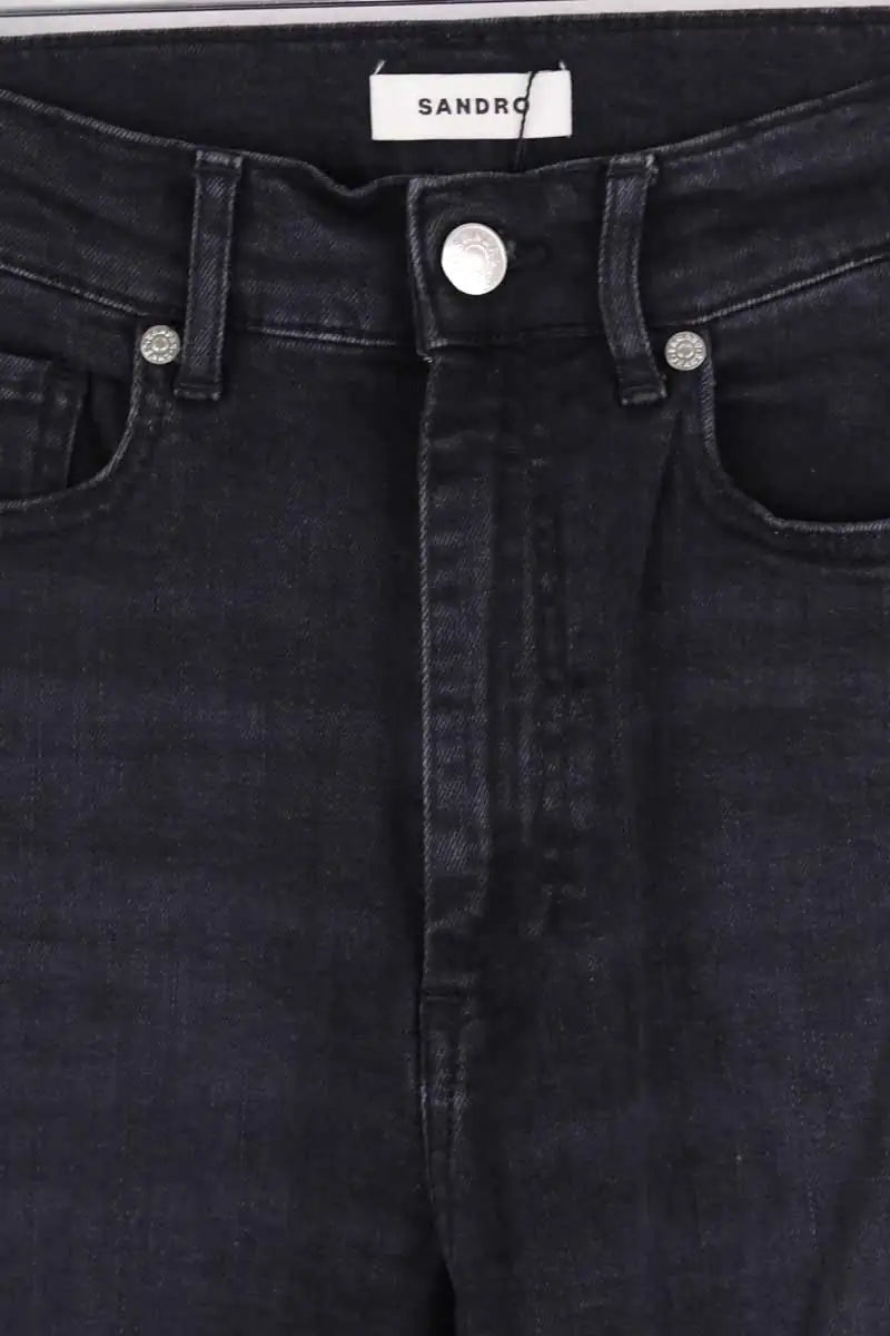 Jean droit Sandro Noir en Coton