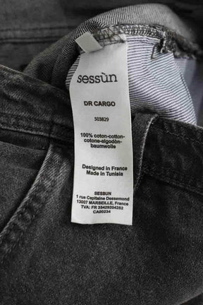 Jean droit Sessun Anthracite en Coton