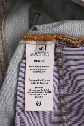Jean droit Sessun Bleu en Coton