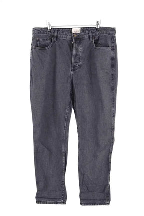 Jean droit Sézane Anthracite en Coton, taille XXXL - Seconde Main