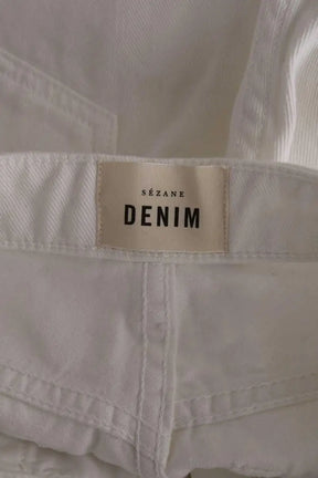 Jean droit Sézane Blanc en Coton