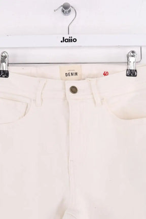 Jean droit Sézane Blanc en Coton