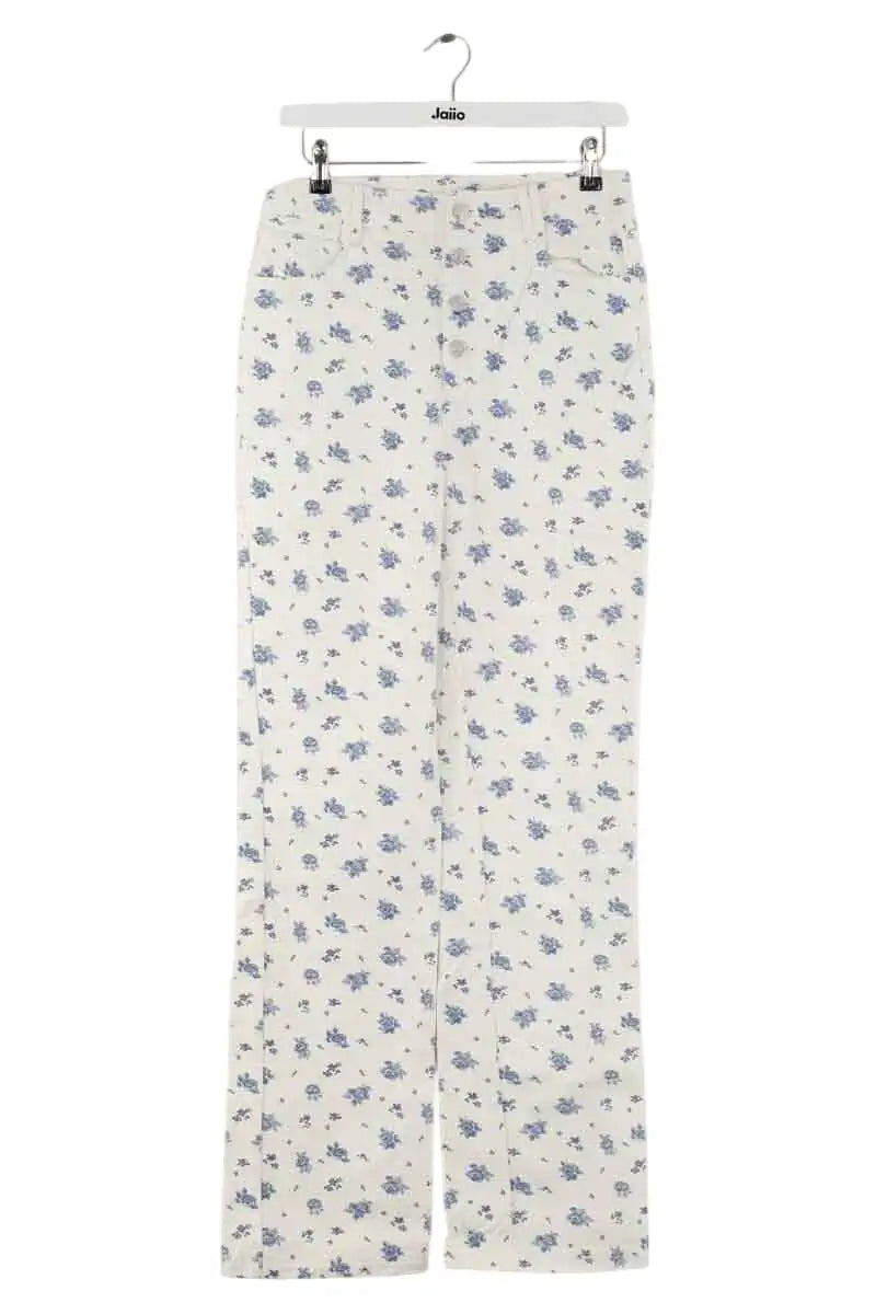 Jean droit Sézane Blanc en Coton, taille M - Seconde Main