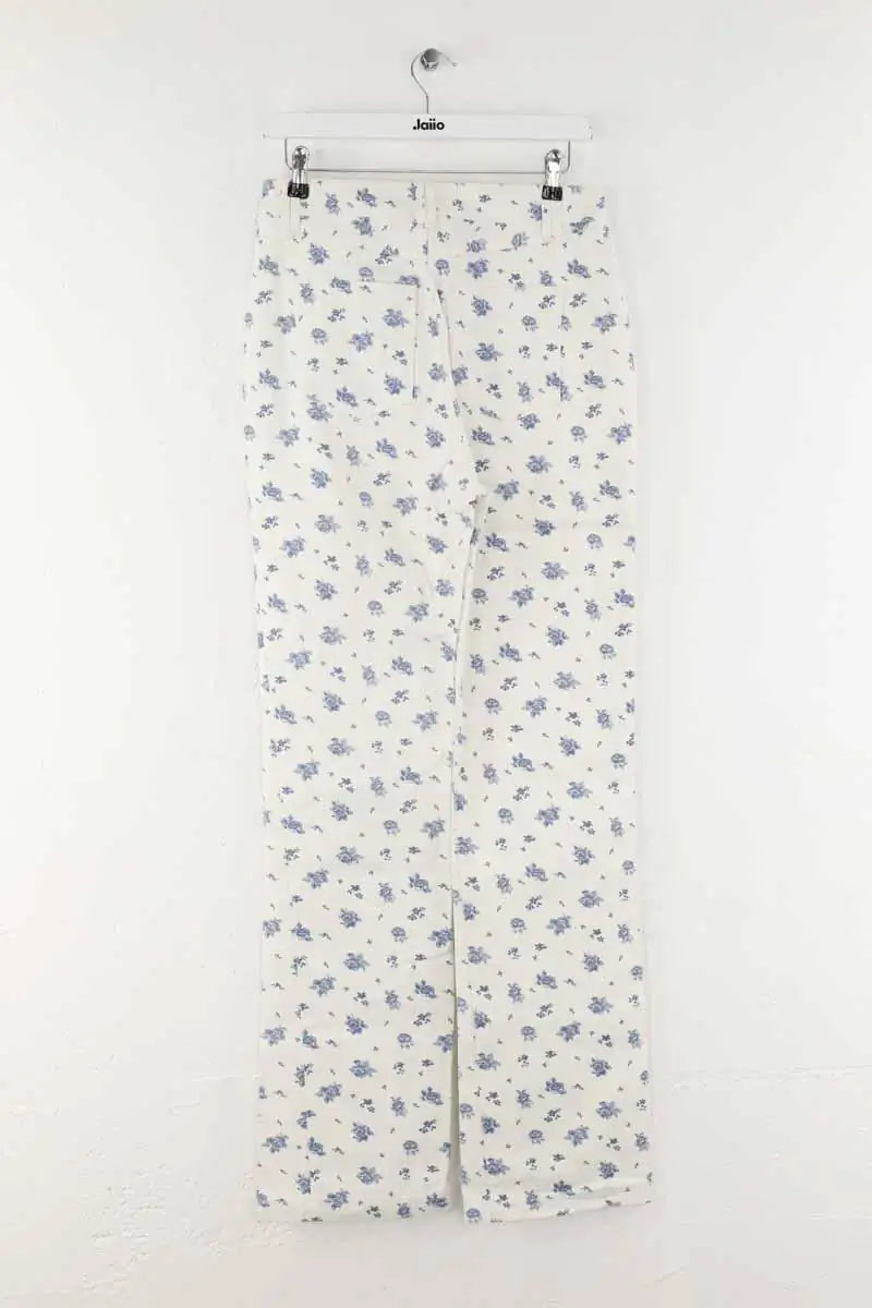 Jean droit Sézane Blanc en Coton