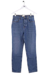 Jean droit Sézane Bleu en Coton, taille L - Seconde Main