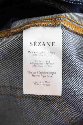 Jean droit Sézane Bleu en Coton