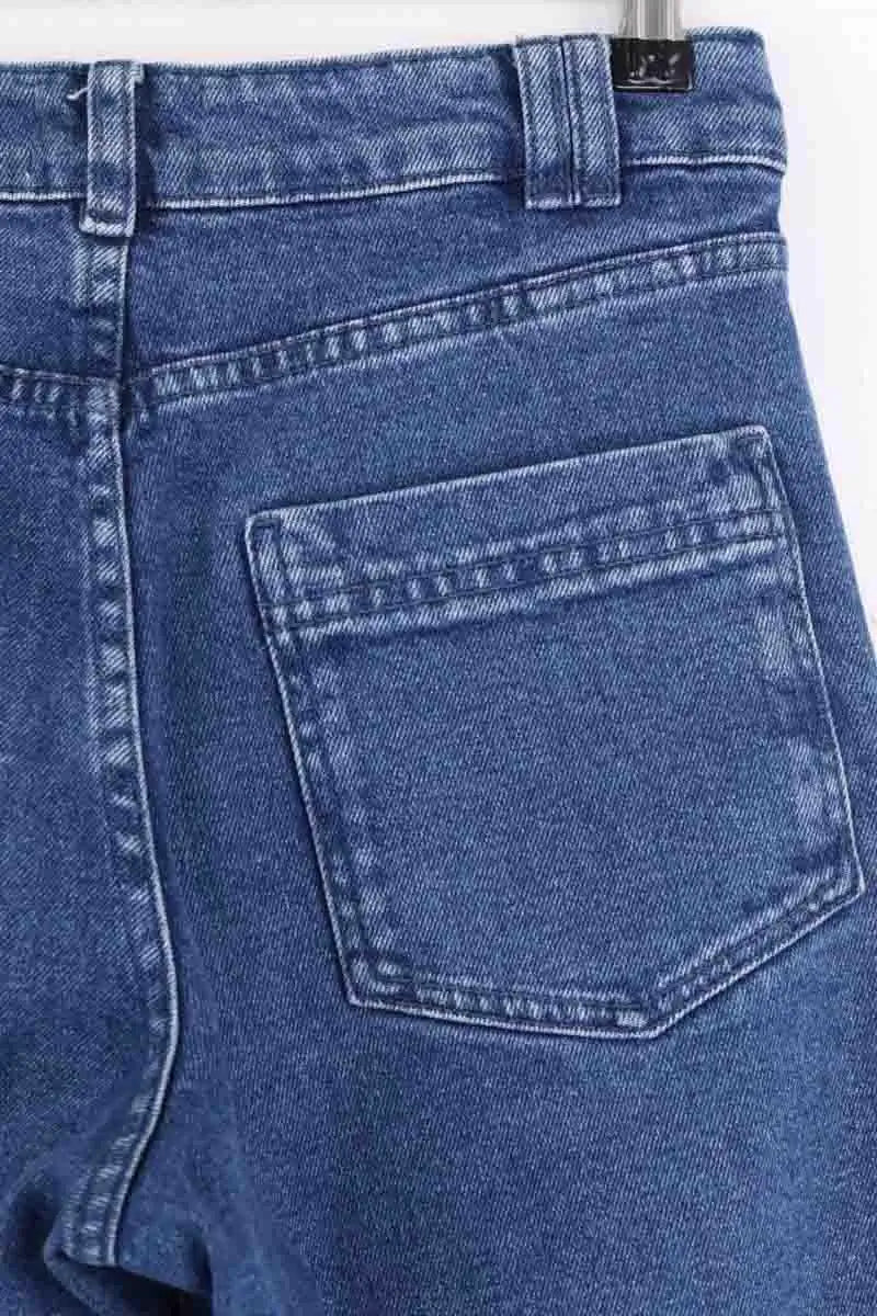 Jean droit Sézane Bleu en Coton