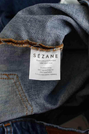 Jean droit Sézane Bleu en Coton