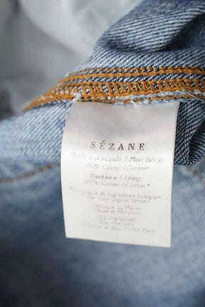 Jean droit Sézane Bleu en Coton
